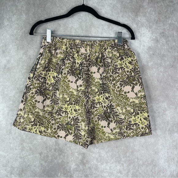 Free People Shine Like A Shorty Jacquard Brocade Shorts In Gold Size XS - Picture 4 of 7